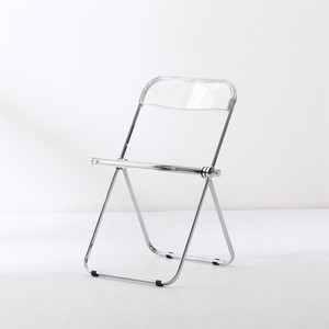 Wholesale <b>Foldable</b> Restaurant Hotel Dining Wedding Acrylic Plastic <b>Metal</b> Frame Folding <b>Garden</b> Outdoor <b>Chair</b> for Event - Product Image 5