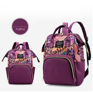 Sac à langer imperméable pour <span class=keywords><strong>maman</strong></span> avec poches isothermes pour biberons et matelas à langer intégré, grande capacité - Product Image 1