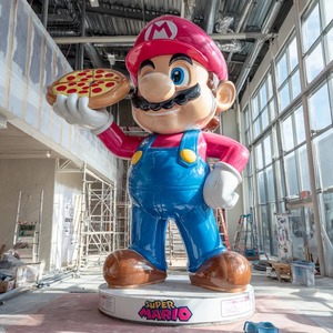 Escultura Gigante de <span class=keywords><strong>Mario</strong></span> Bros. en Fibra de Vidrio y Resina, Decoración para Entrada de Centro Comercial, Escultura Personalizada de Personajes de Videojuegos - Product Image 3