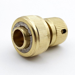 Connecteur d'étanchéité en laiton de 3/4 pouces à connexion rapide pour tuyau d'arrosage, durable - Product Image 1