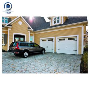 Porte de <span class=keywords><strong>garage</strong></span> sectionnelle électrique Prima à télécommande, en acier à panneaux surélevés, blanche, pour maison, appartement, parking - Product Image 5
