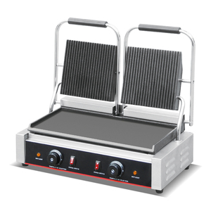 Grill <span class=keywords><strong>électrique</strong></span> à plaque unique CE, prix bas, 110V/220V disponible, OEM, en acier inoxydable, antiadhésif, grill de cuisson pour bœuf à rainures - Product Image 2