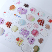 Autocollants en époxy transparents personnalisés en PVC holographique 3D en forme de goutte de cristal, étiquettes en caoutchouc, cadeau écologique, imperméables et adhésifs
