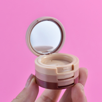 Blush à poudre pressée empilable multi-couches avec logo personnalisé Blush compact vide étui à poudre compact Blush vide Boîtes à poudre compactes Blush vides