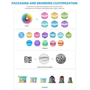 여름 수영장 장난감 쉬운 빠른 채우기 자체 밀봉 2 인치 실리콘 재사용 가능한 물 풍선 사용자 정의 물 공 작은 물 풍선 - Product Image 4