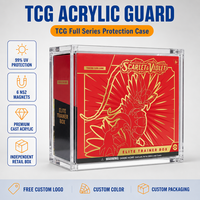 Boîtier de présentation en acrylique pour TCG ETB avec couvercle magnétique, protection UV à 99 %, pour organisateur de boîtes Elite Trainer, vente en gros, logo personnalisé
