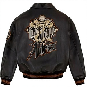 Chaqueta de Cuero para Hombre Furat Leathers, Estilo Bomber, Casual de Invierno, Cuello Alto, Cierre Frontal, Resistente al Viento, Transpirable, Servicio OEM - Product Image 3