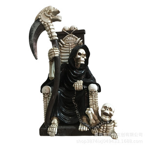 Ornement de trône de la morteuse d'Halloween en résine synthétique pour décoration intérieure QH-21204 - Product Image 5