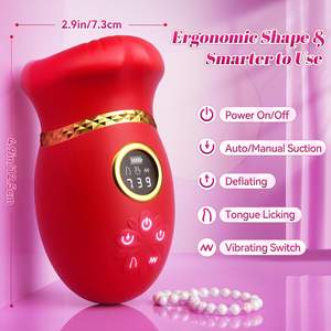 Vibratore per adulti giocattoli del sesso per le donne-Vibratore di suzione aggiornato con LCD, 7 leccare & 9 vibrazioni, 3 Auto 1 aspirazione manuale - Product Image 5