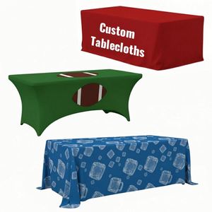 Fitted Black Tablecloth 4 Foot Open Back Wrinkle Free Banquet Use Trade Craft Show Events Vendor Booth - Product Image 4