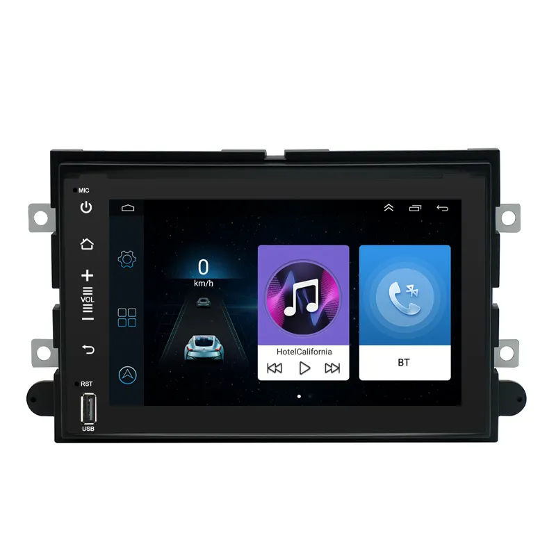 Android 2 DIN đài phát thanh xe máy nghe nhạc cho FORD F150 F250 F350 500 Explorer Focus Fusion Mustang cạnh GPS navigation DVD