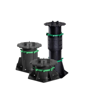 Support de terrasse réglable amélioré, base de support de terrasse avec anneau de <span class=keywords><strong>fixation</strong></span>, support de poutre de plancher noir - Product Image 5