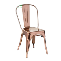 Chaise de salle à manger moderne en fer pour usage domestique et extérieur, idéale pour appartements, villas, gymnases, parcs et jardins
