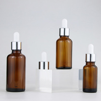 Flacon compte-gouttes doré de luxe en verre ambré de 30 ml, 50 ml, 100 ml pour emballage cosmétique, crème pour cuticules, huile pour le visage et huile capillaire