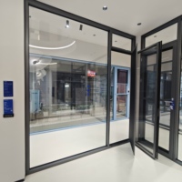 Deioux Modernes Minimalistisches Aluminium-Legierungs-Drehfenster mit Jalousie Doppelverglast Maßgefertigte Größe für Badezimmer