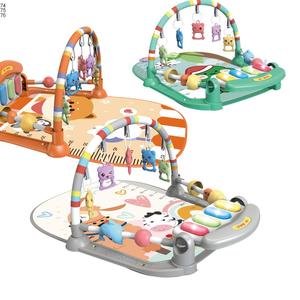 Tapis rampant <span class=keywords><strong>pour</strong></span> bébé en coton avec motif de dessin animé suspendu ajouter des garde-corps activité musique tapis de sol jouer au <span class=keywords><strong>piano</strong></span> jouets <span class=keywords><strong>pour</strong></span> bébé - Product Image 1