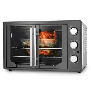 Horno eléctrico de convección con función de convección, doble apertura de puerta, profesional, para hornear Pizza, 60L, gran oferta