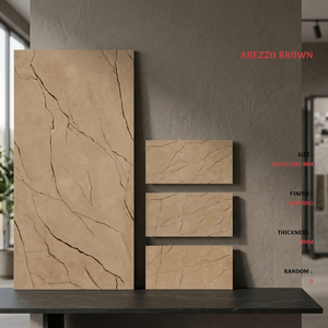 Antrix Grey Carving Surface Porcelain Tiles 600x1200mm Glazed Finish for Modern <b>Wall</b> and Floor Design - Product Image 3