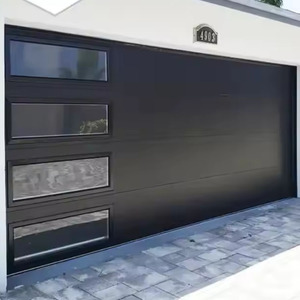 Puerta DE GARAJE DE ACERO superior automática moderna más vendida para casas Panel sándwich impermeable terminado Red de pantalla de fibra de vidrio - Product Image 1
