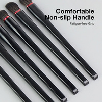 Ensemble de 8 pinceaux de maquillage professionnels à manche en plastique pour fond de teint, poudre et fard à paupières, kit de mélange, marque privée