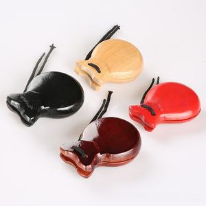 <span class=keywords><strong>Castagnettes</strong></span> espagnoles en bois, <span class=keywords><strong>castagnettes</strong></span> de danse <span class=keywords><strong>flamenco</strong></span> avec cordes, claquettes à main, instrument de musique de percussion pour enfants - Product Image 4