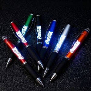 Stylo tactile LED lumineux en gros, stylo bille de haute qualité avec logo laser personnalisé pour cadeau promotionnel - Product Image 1