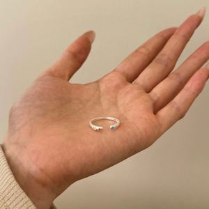 Dylam Jewelry Factory Directly Sale Sterling <b>Silver</b> Simplicity Design Diamond 5A Zirconia Open <b>Adjustable</b> Women Jewelry <b>Rings</b> - Product Image 6