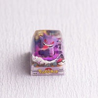 Transparent 3D Printed Resin for Pokemoned Gen-gar Resin Artisan Keycap CNC Machining Mechanical Keyboard Keycaps