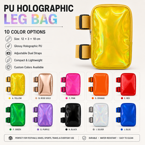 Wholesale PU Laser Thigh Pouch Women Fashion Leg Bag Festival Waist Pack with Custom Logo Service - Product Image 2