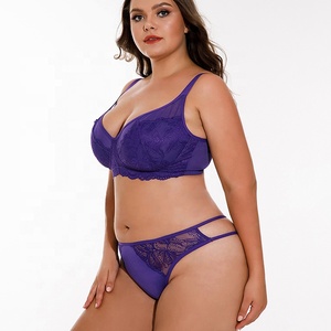 2021 Hot Sale Free Wire Verführer isch Durchsichtig Super Plus Size XXL BH Spitze Sexy Dessous Set