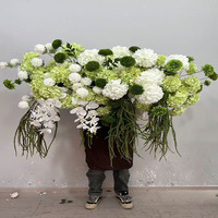 Bouquet de mariée K98 de haute qualité, arrangement floral pour demoiselles d'honneur, fournitures pour arrangements floraux, rouge bordeaux, bouquet de fleurs artificielles pour événements