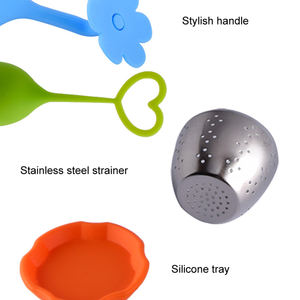 ที่กรองชาพร้อมที่จับทรงหลวมลูกบอลชาซิลิโคนรูปทรงใบไม้ - Product Image 3