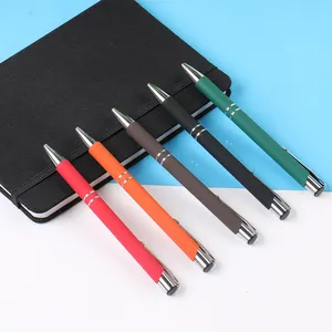 Factory Custom Epoxy Metal Aluminum Roller Pen Free Logo Printed Stylus 0.5/0.7/1.0 ink Manufacturers Ball-Point Pen