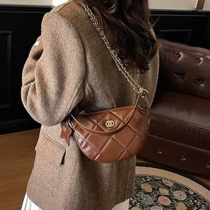 New Diamond Pattern Women's Underarm <b>Bag</b> With Fashionable Star Chain <b>Accessory</b> Shoulder Crossbody <b>Bag</b> For Women Ladies - Product Image 2