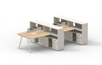 ATWOKA - Bureau de travail moderne de conception récente, poste de travail modulaire avec rangement, luxe pour le personnel