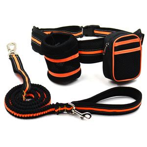 Hands Free Running Pet <b>Leash</b> Reflective Elastic Large <b>Dog</b> <b>Leash</b> Orange Durable Tow Rope - Product Image 1