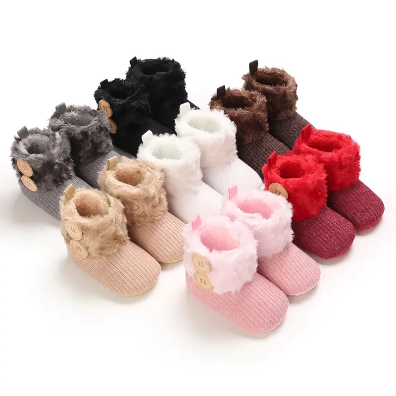 Wholesale Cotton Baby Boots Glitter Toddler Kid Infant Shoes Popular Boot Shoes Girls
