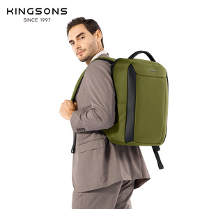 Kingsons <b>Backpack</b> 15 Inches Multiple Pockets <b>Business</b> Minimalist Style Unisex Everyday Use - Product Image 2