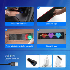 Panneau matriciel LED, contrôle intelligent par application, <span class=keywords><strong>programmable</strong></span>, changement de couleur RVB, décoration intérieure, lumière flexible, accessoires d'affichage pour fenêtre de voiture - Product Image 5
