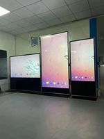 Afficheur publicitaire vertical de 55 pouces, écran LCD haute définition sur pied, affichage numérique tactile tout-en-un