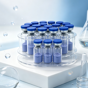 Poudre lyophilisée de peptide de cuivre GHK Cu de haute qualité 10 mg 20 mg 30 mg 50 mg 100 mg etc. Plusieurs tailles Matière première cosmétique - Product Image 1