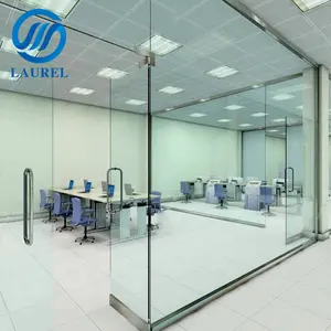 Office smart glass wall switchable film partition doors meeting room tempered laminated glass