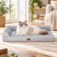 Lit orthopédique pour animaux de compagnie en forme de L, matelas en mousse de soutien, housse lavable, canapé-lit pour chiens de grande race, OEM ODM