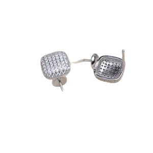 Accessoires DIY en argent 925, support vide pour boucles d'oreilles semi-finies, 12-14 mm, pour bijoux en perles, perles en vrac 5864 - Product Image 5