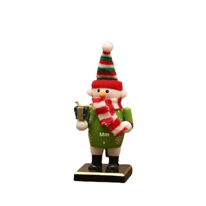 Nouveau dessin animé écologique noël <span class=keywords><strong>casse</strong></span>-<span class=keywords><strong>noisette</strong></span> en bois artisanat père noël gâteau fabricant peinture pour fenêtre salon décor - Product Image 5