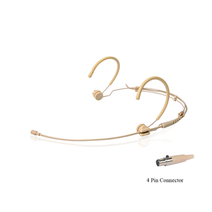 ชุดหูฟังพร้อมไมโครโฟนมินิ XLR สำหรับการสอนและการแสดงบนเวที ไมโครโฟนสีเบจ ไมโครโฟนแบบหนีบหู - Product Image 4