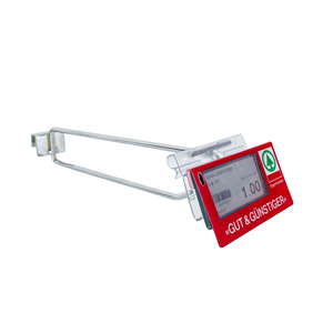 Best Quality Custom Pvc Labels Clip Holder Strip Price Tag Holder with Adhesive Tape for Wire <b>Shelf</b> Slatwall <b>Hook</b> - Product Image 2