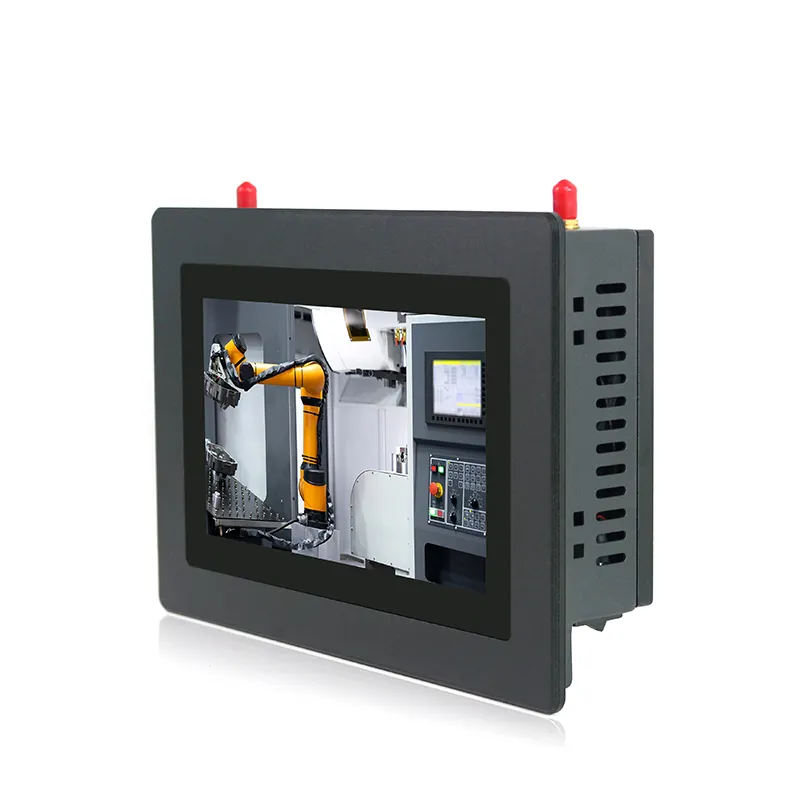 7 Zoll IP65 Front Industrial Touchscreen Embedded Panel PC für HMI Automation 1000Nits optional