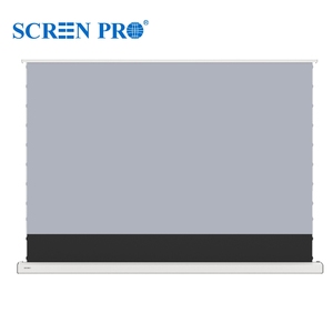 شاشة عرض <span class=keywords><strong>SCREEN</strong></span> PRO 3C مضادة للأشعة الليزرية بنسبة 16:9، ترتفع من الأرض، حامل أرضي، شاشات عرض رمادية آلية بضغط تلقائي 4K/8K ALR - Product Image 1