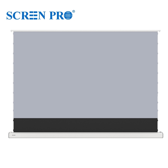 SCREEN PRO 3C Anti Laser Speckle 16:9 Floor Rising Floor up Floor Stand 4K/8K ALR Tab-Tension Motorized Gray Projection Screens